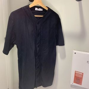 XS Topman Navy Baseball Shirt